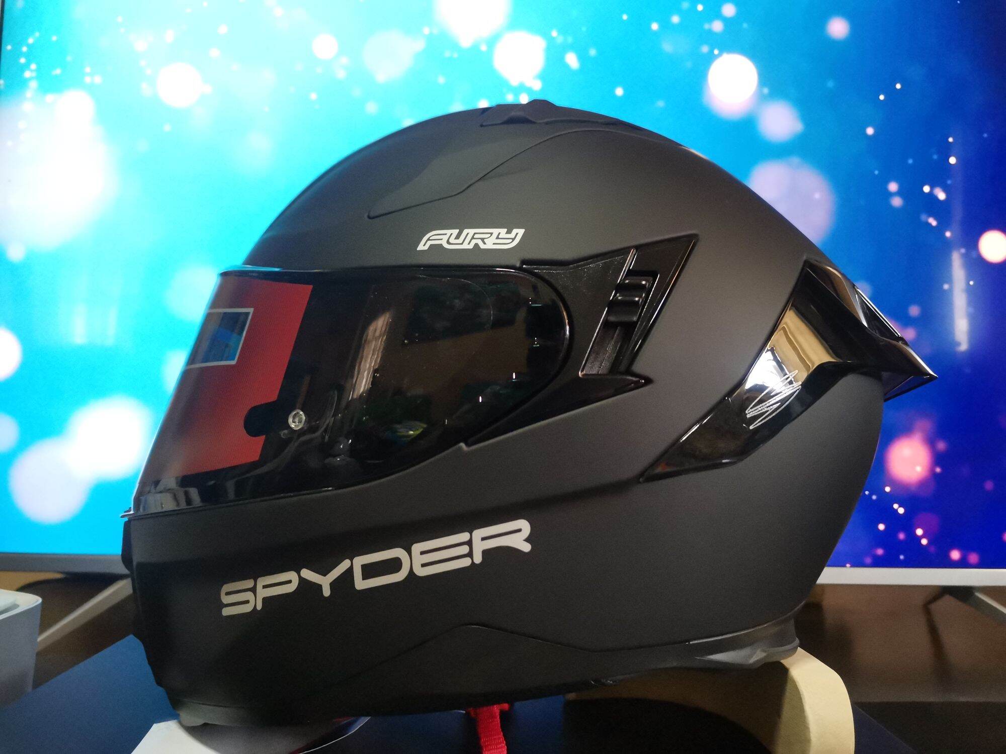 SPYDER FURY MATTE BLACK DUAL VISOR FULL FACE HELMET Lazada PH