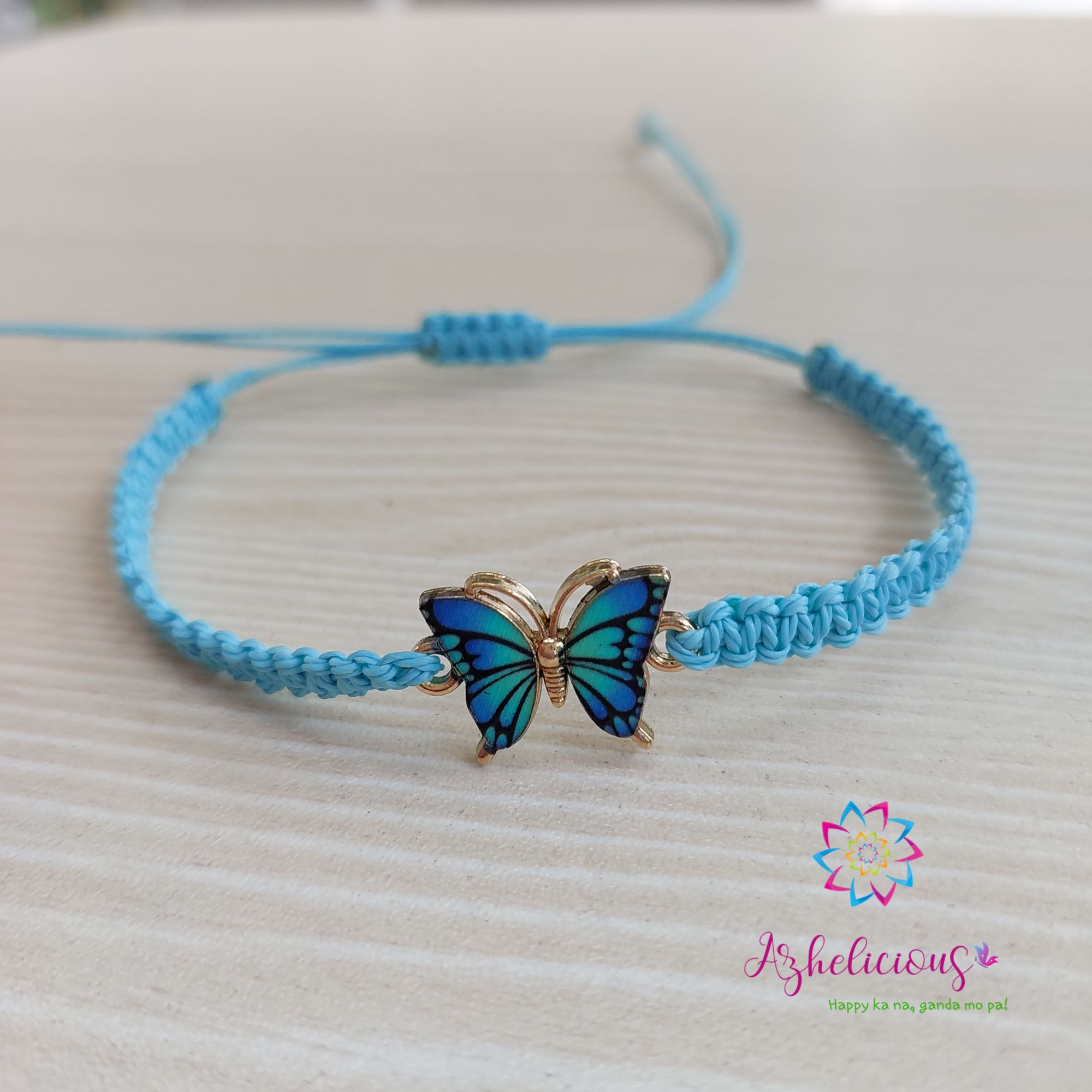 Peridot & Quartz Butterfly Charm Bracelet