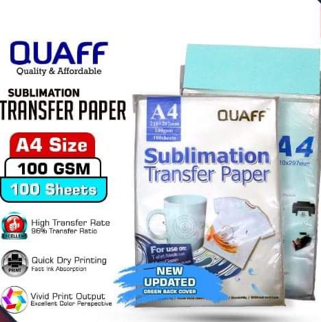 Papier de sublimation Quaff A4 100pcs – easyprint dz