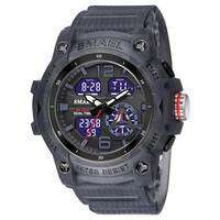 SMAEL Sport Watch Military Wristwatch for Men Alarm Stopwatch LED Digital Back Light Dual Time Display Waterproof Watch Men 8007