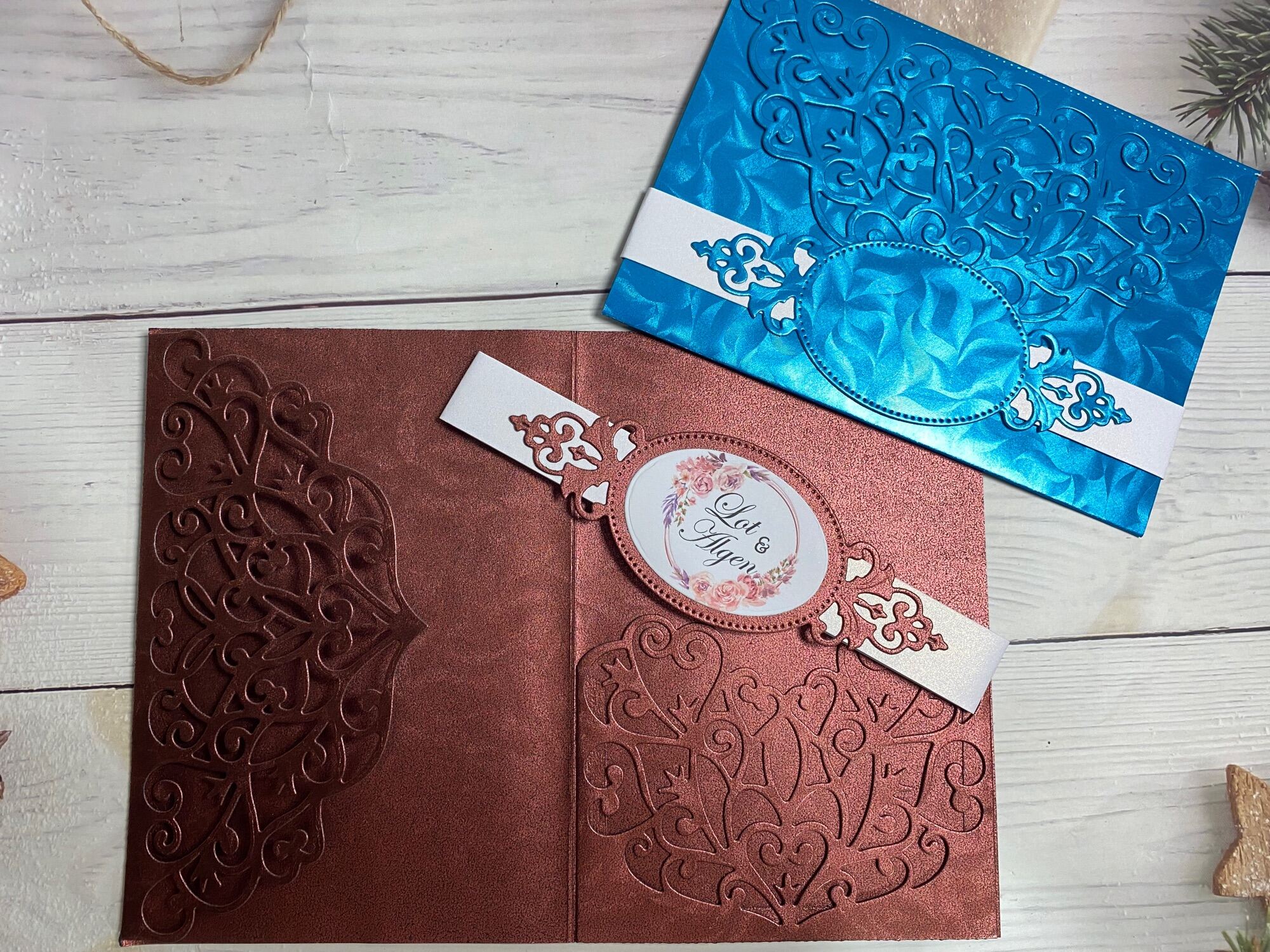 New!! 4x6inches Lily trifold design, laser cut invitation cover Lazada PH