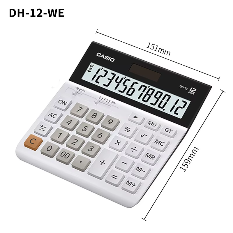 Casio | CASIO GX-12B Desktop Cashier Accounting Financial Calculator 12-digit large medium and small solar-powered electronic calcula