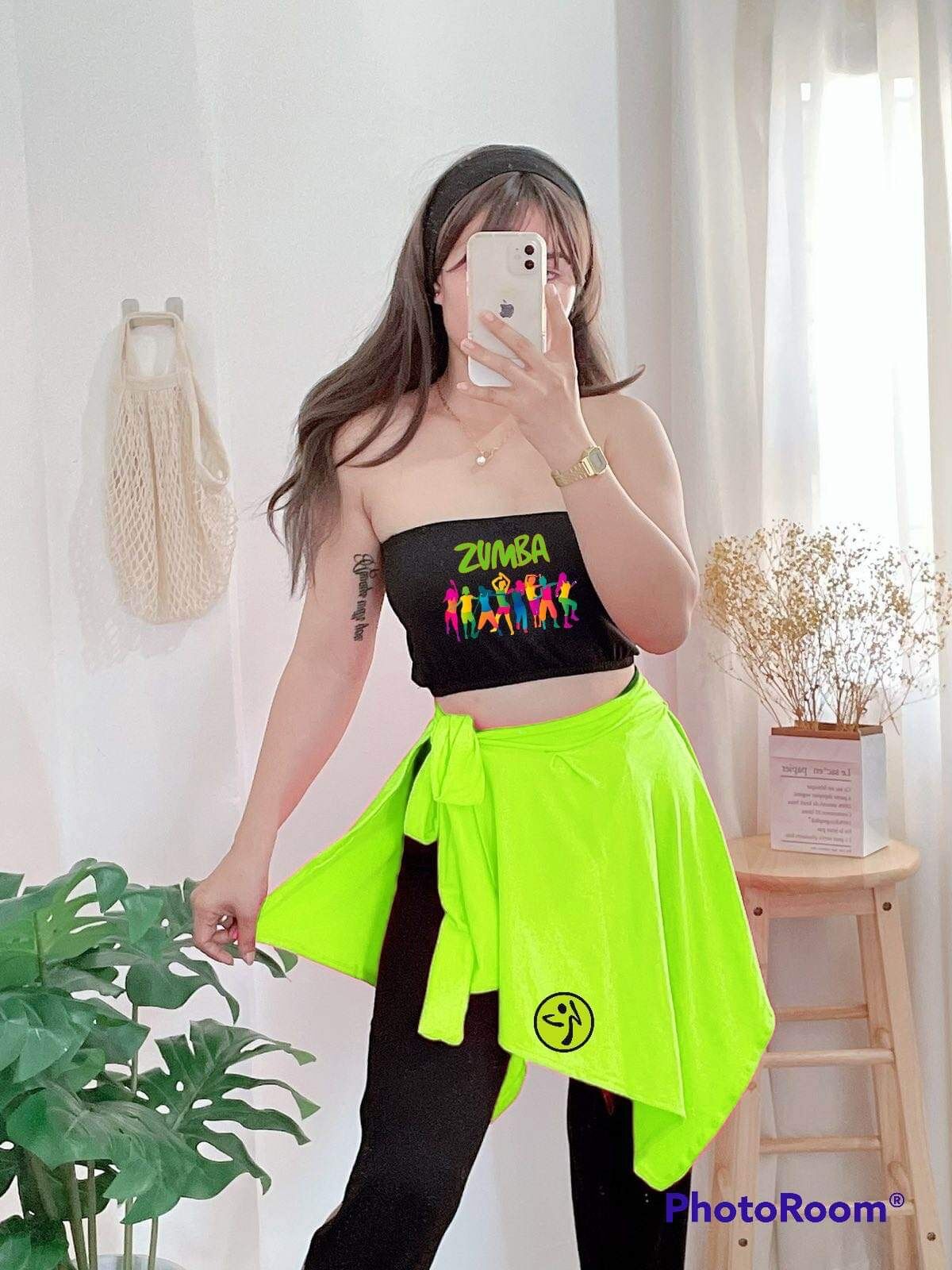 Zumba cover up skirt or 3in1 set 3In1 Set Workout Gear Polyester