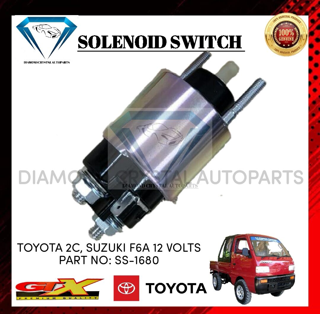 SOLENOID SWITCH TOYOTA 2C / SUZUKI F6A 12VOLTS PART NO GTSS1680 "GTX