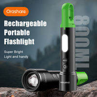 Orashare OL03 Led Flashlight Rechargeable Torch Light COB Super Bright Torch Light With Hook