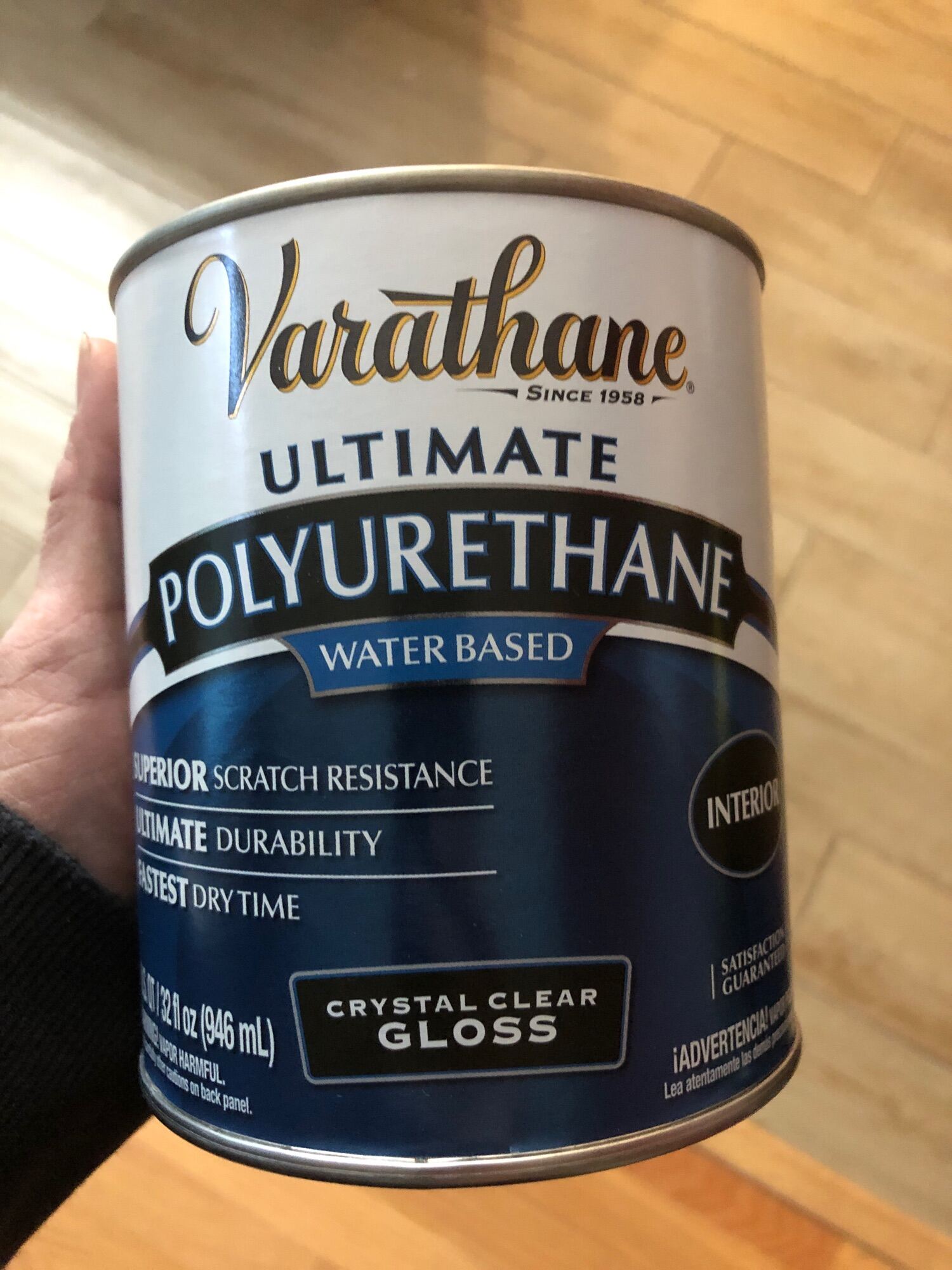 Varathane 1 Qt. Clear Gloss Water-Based Interior Polyurethane