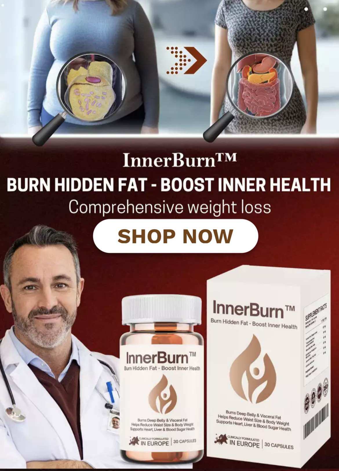 Innerwick Burn INNERBURN BURN INNERFAT BOOST INNER HEALTH comprehensive weightoss ...