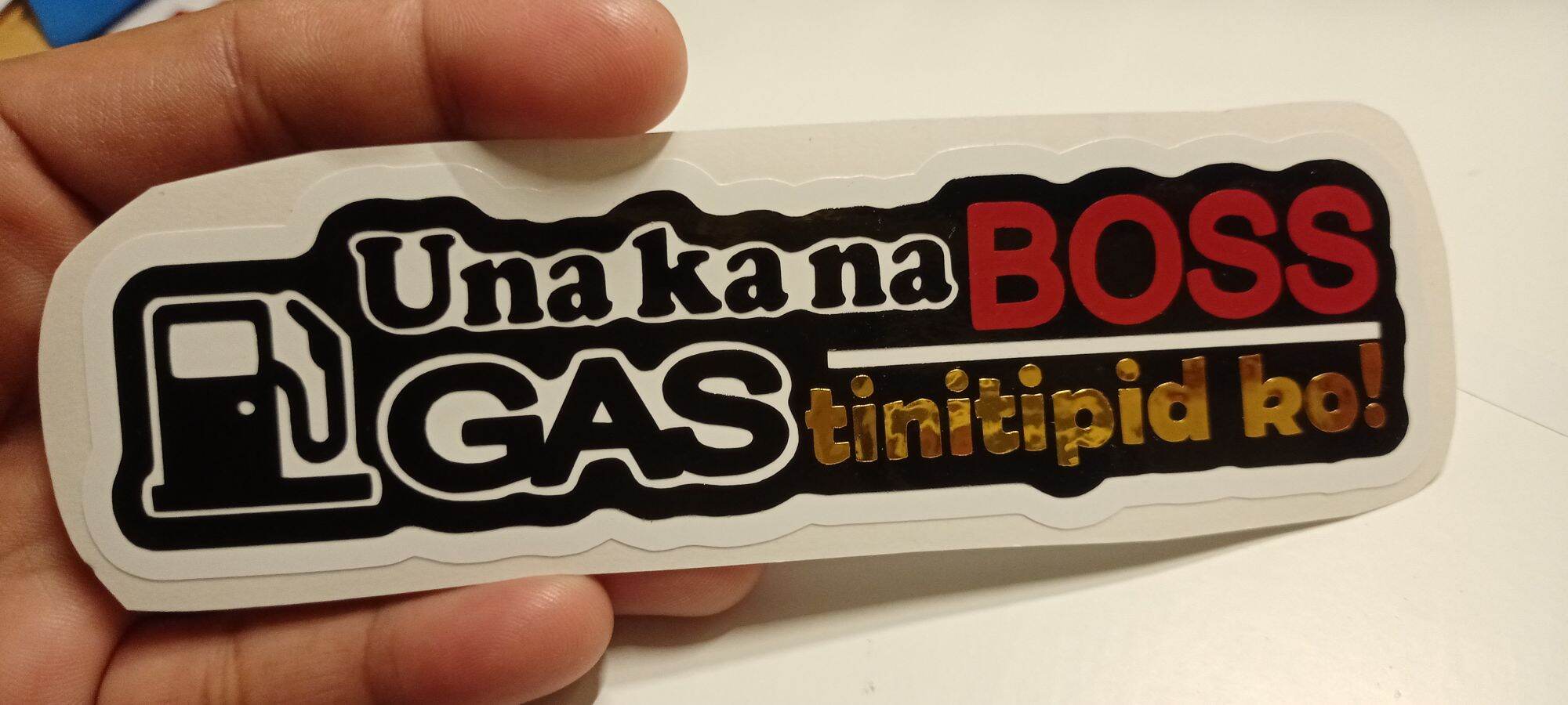 Kupal Ka Ba Boss Sticker: Waterproof, 2X5 Inches, Fully Laminated