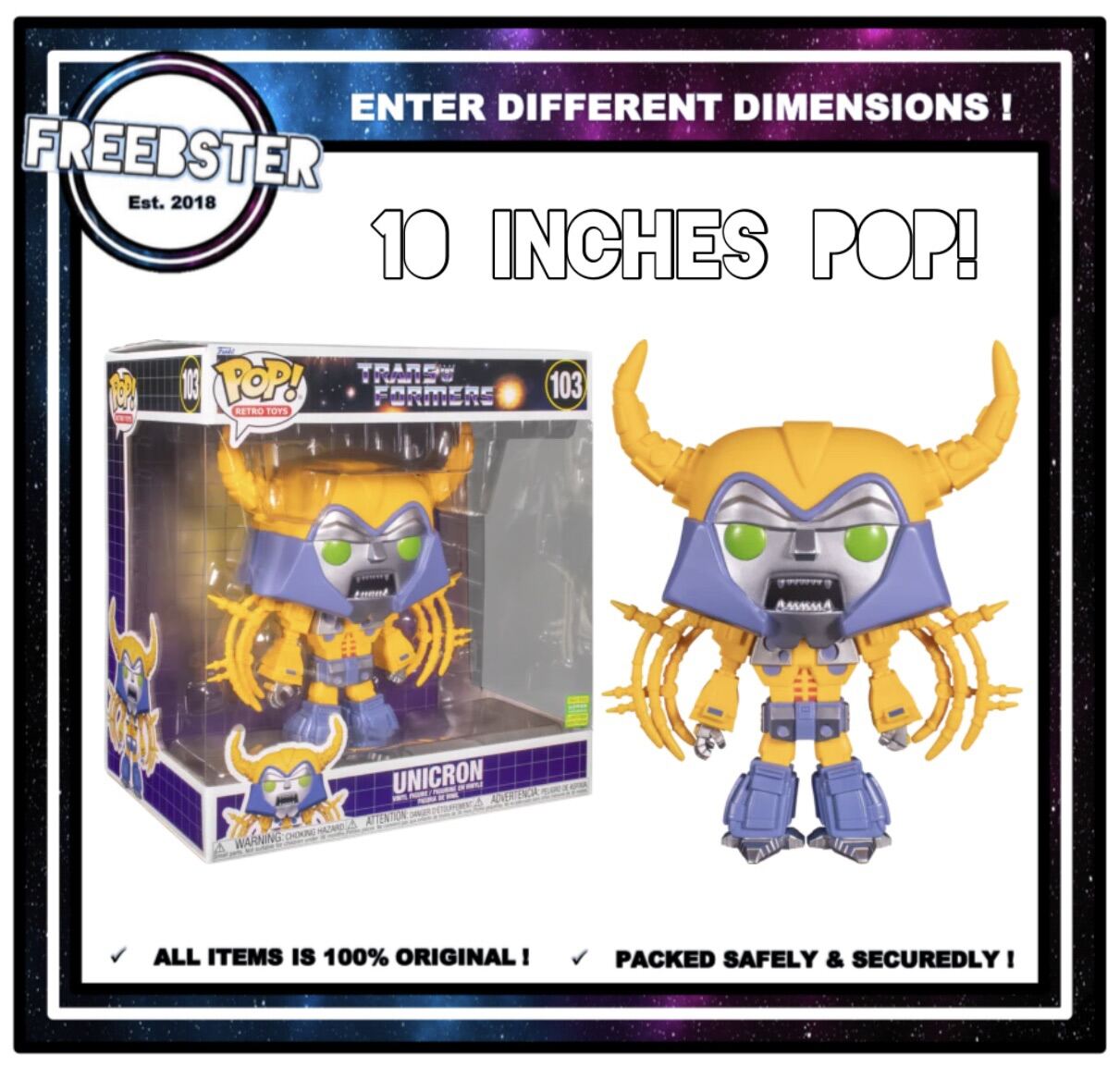 Transformers Funko Pop (Unicron Funko Pop) 10 Inches Lazada PH