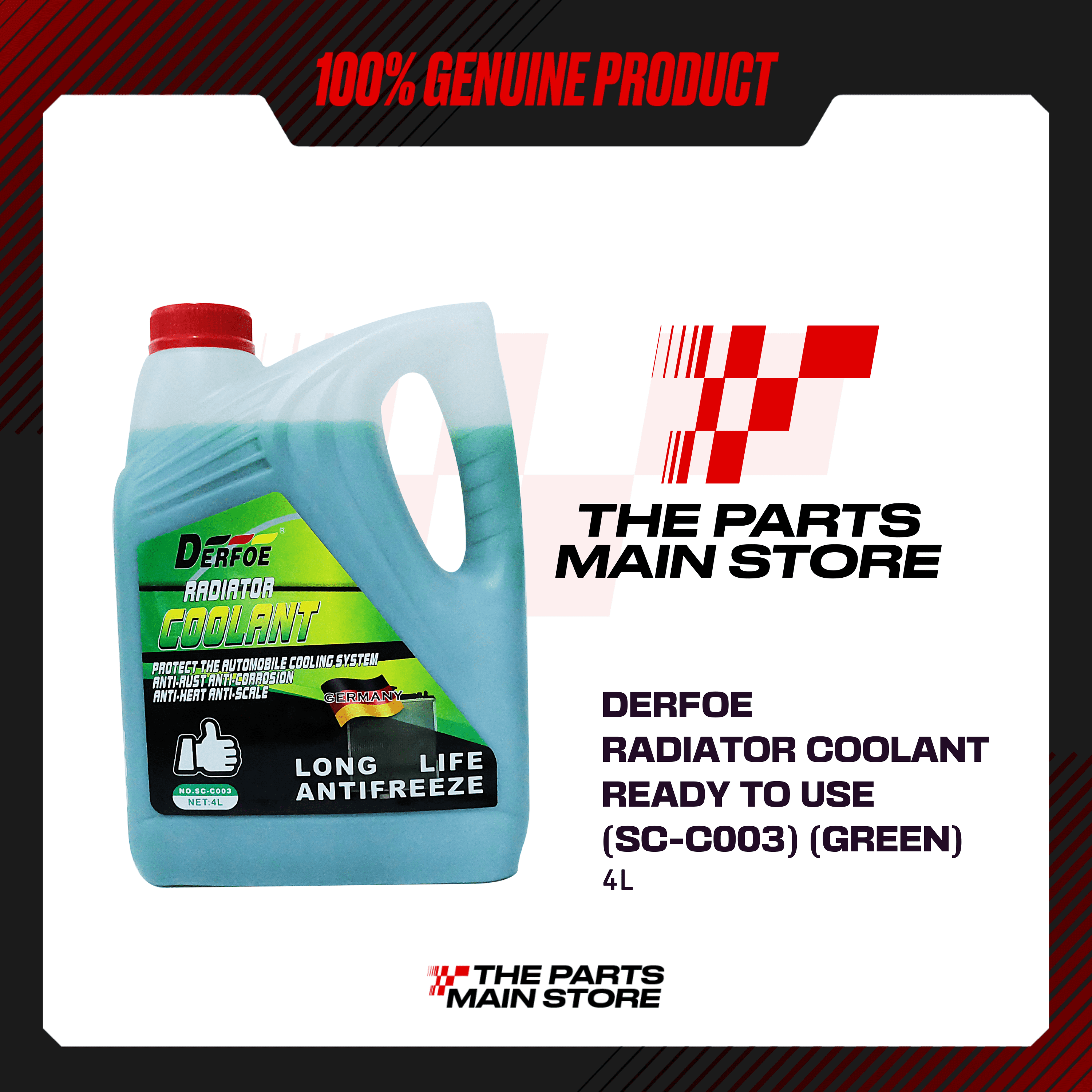 DERFOE RADIATOR COOLANT READY TO USE 4L Lazada PH