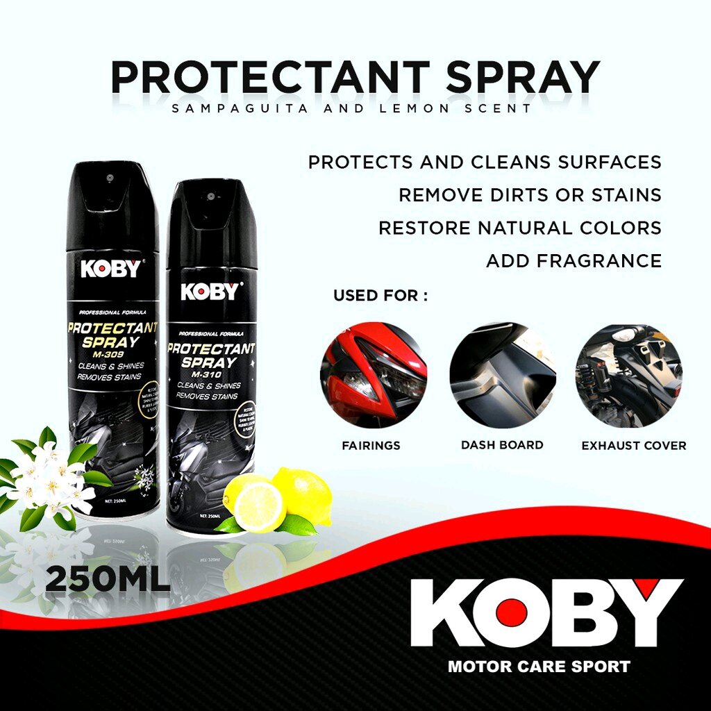 Koby Protectant Spray 250 ml lemon scent premium Lazada PH