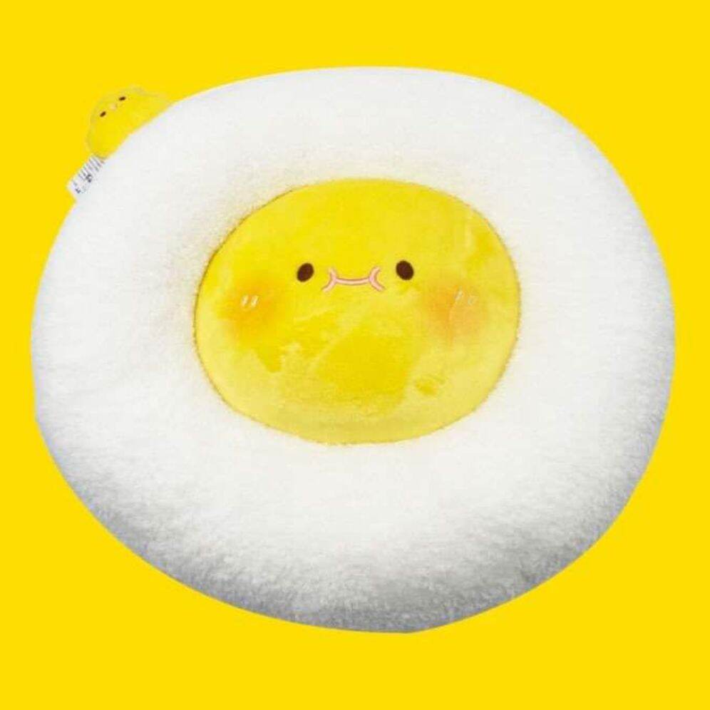 EGG YOLK CUSHION PILLOW PLUSH TOY STUFFED TOYS size 36x34cm by Miniso