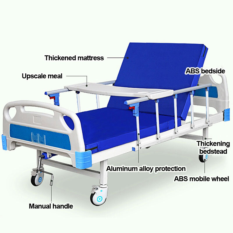 Yunos Reinforced Frame Hospital Bed Bearable 300KG Handcranked