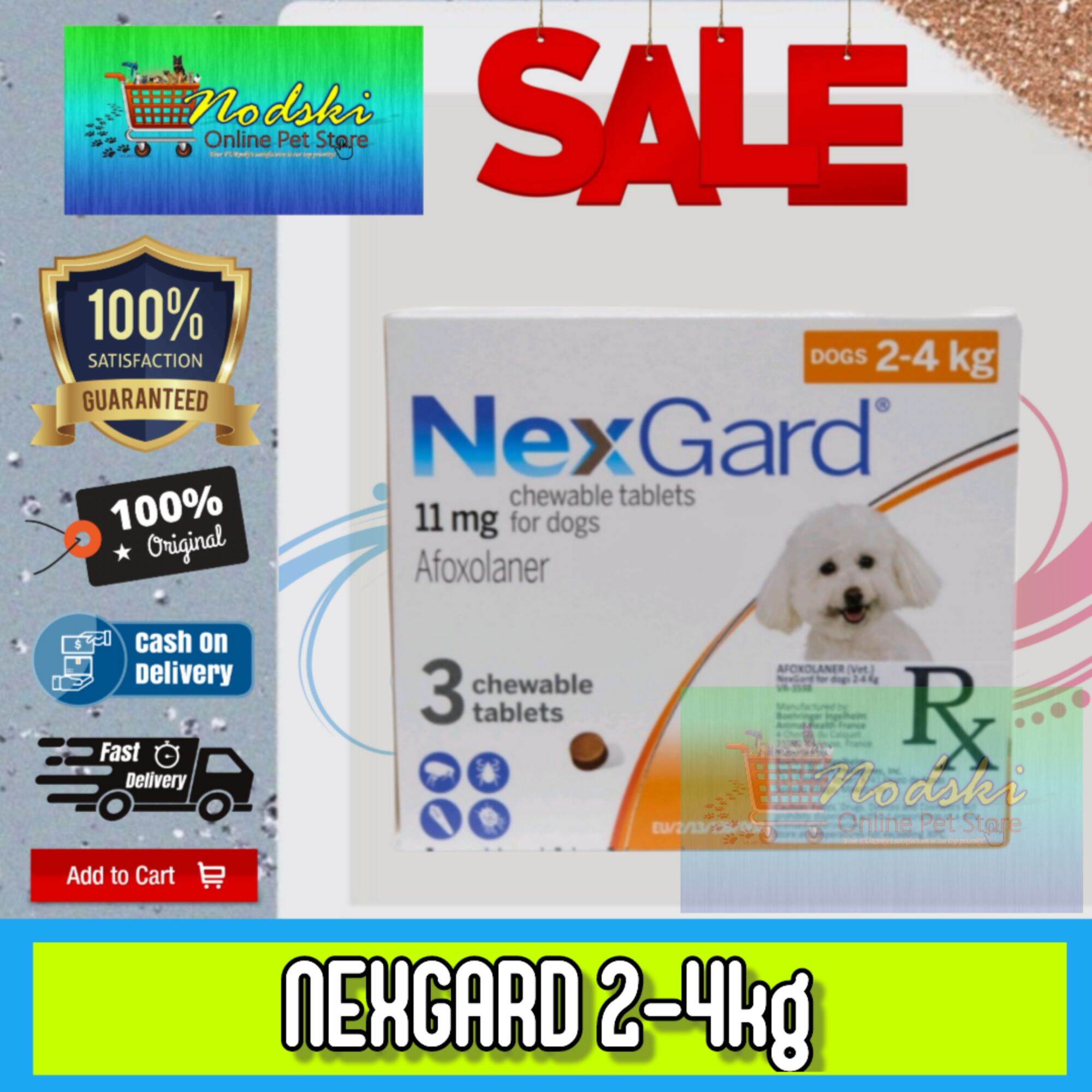 [NOPS] (Box of 3) Nexgard (24kg) Anti Tick and Flea Chewable Tablets