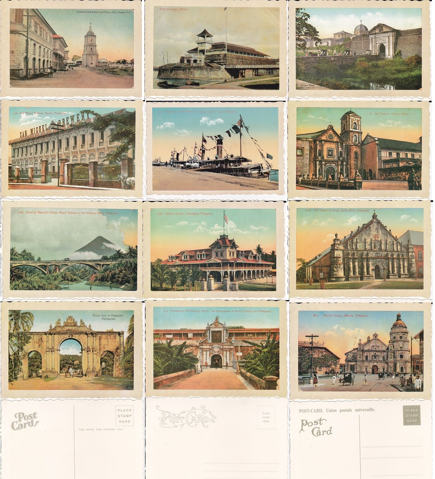 carte postale philippines ca 1900 Manille PI pont d'Espagne chariot carte postale philippines ca 1900 Manille PI pont d'Espagne chariot