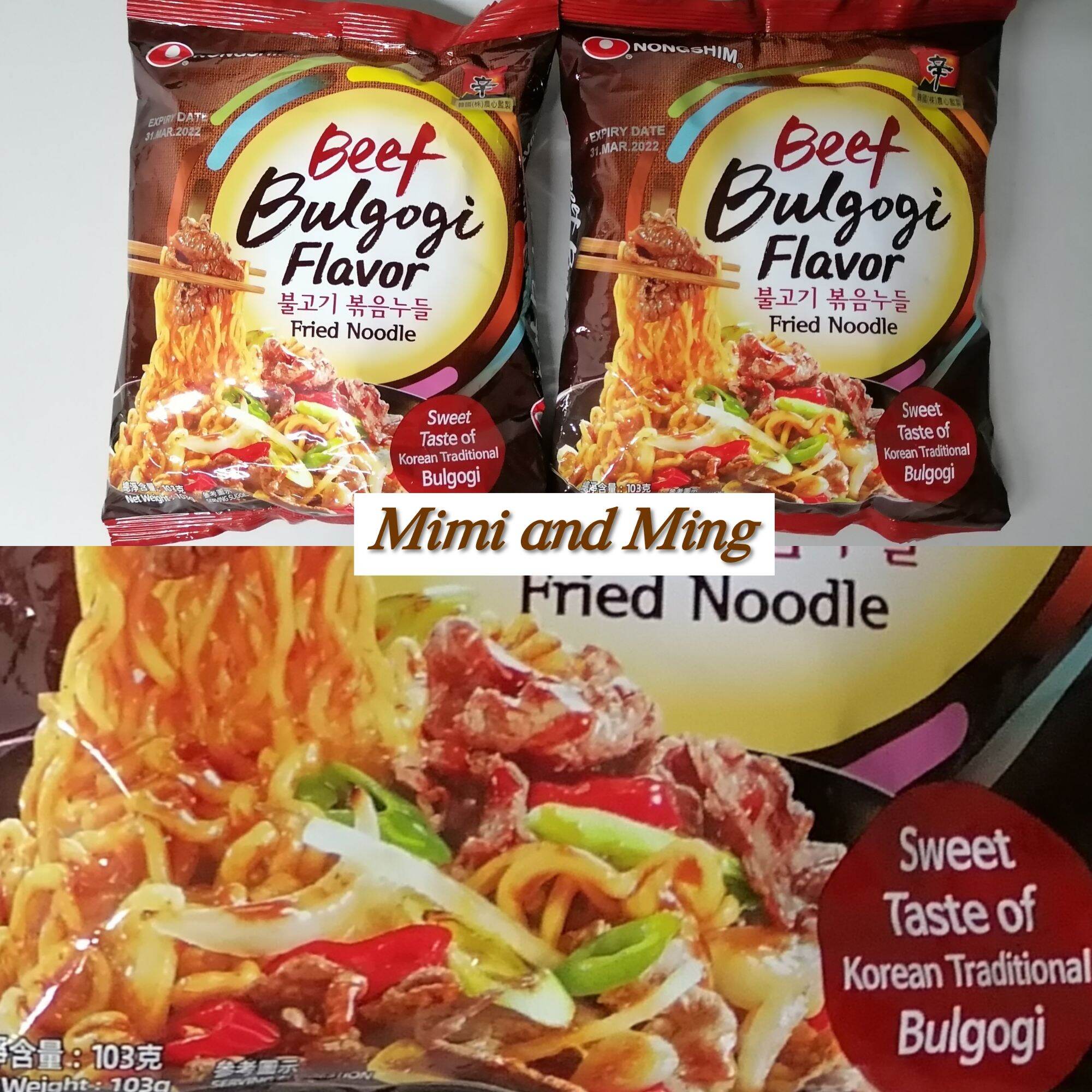 Beef Bulgogi Flavor Fried Noodle (Nongshim) Net Weight 103g. SOLD by 2