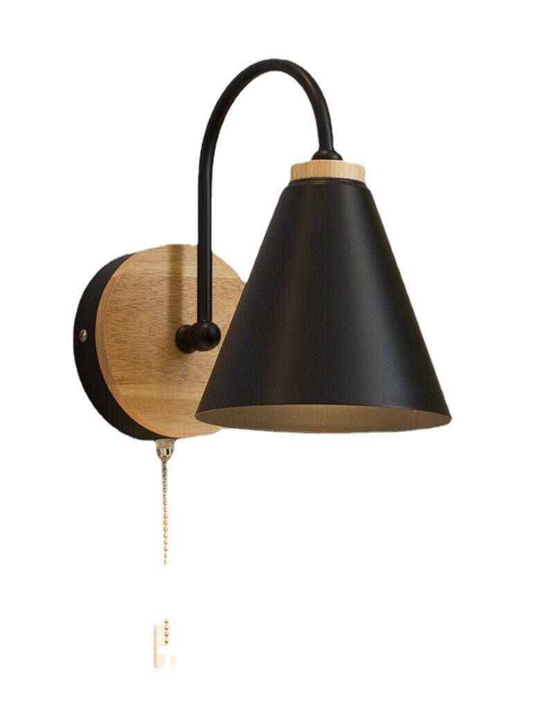 Modern Minimalist LED Wall Light Black White Interior Decoration Lamps Nordic Indoor Wall Lamp with Switch for Bedroom Bedside