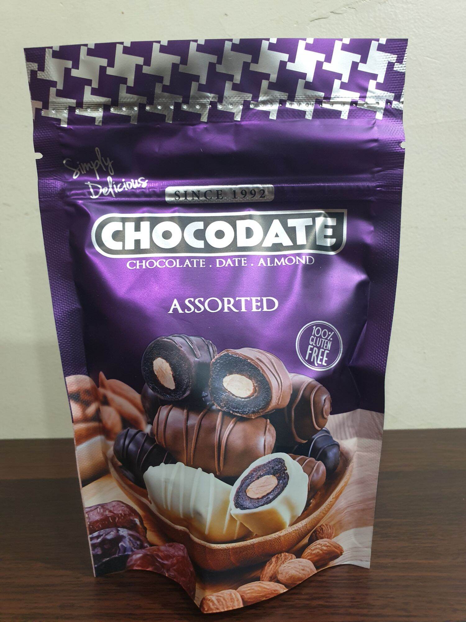 Chocodate (Chocolate. Date. Almond) Assorted, Milk & Dark Dubai