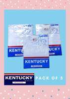 3 PCS. KENTUCKY PLAIN WHITE TSHIRTS FOR ADULTS COTTON