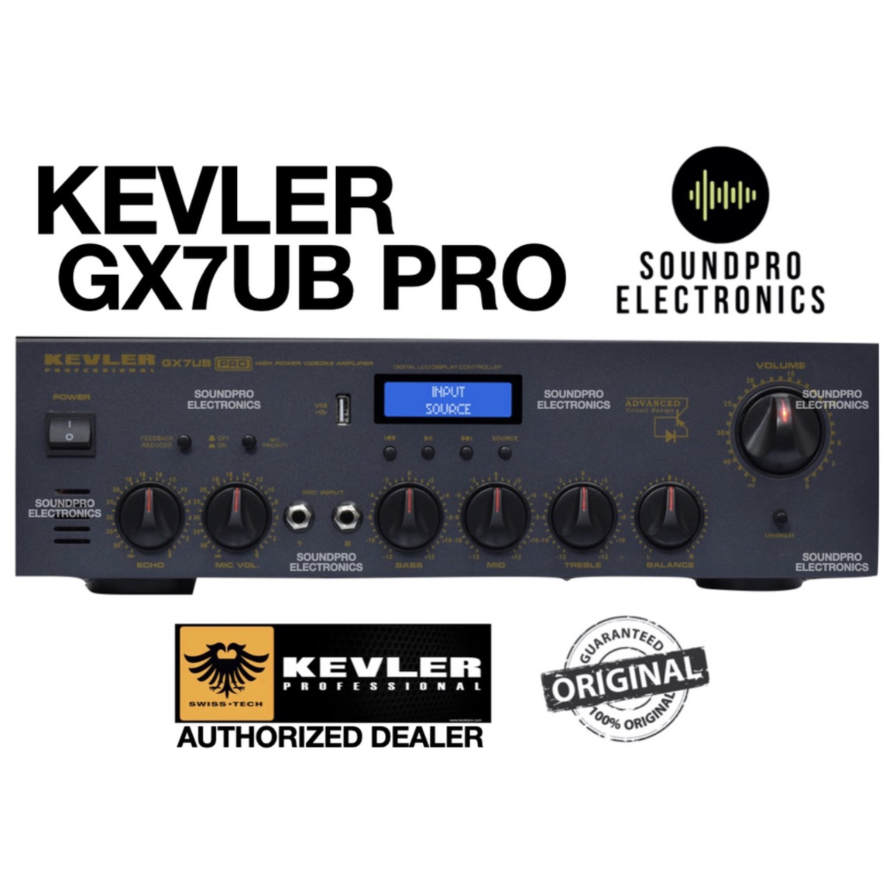 Kevler GX-7UB PRO High Power Amplifier with USB and Bluetooth