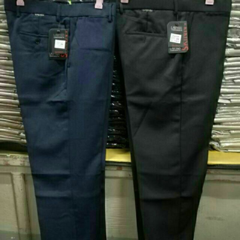 Lawyer slacks for men (skinny pants) colors black AND navy blue Lazada PH