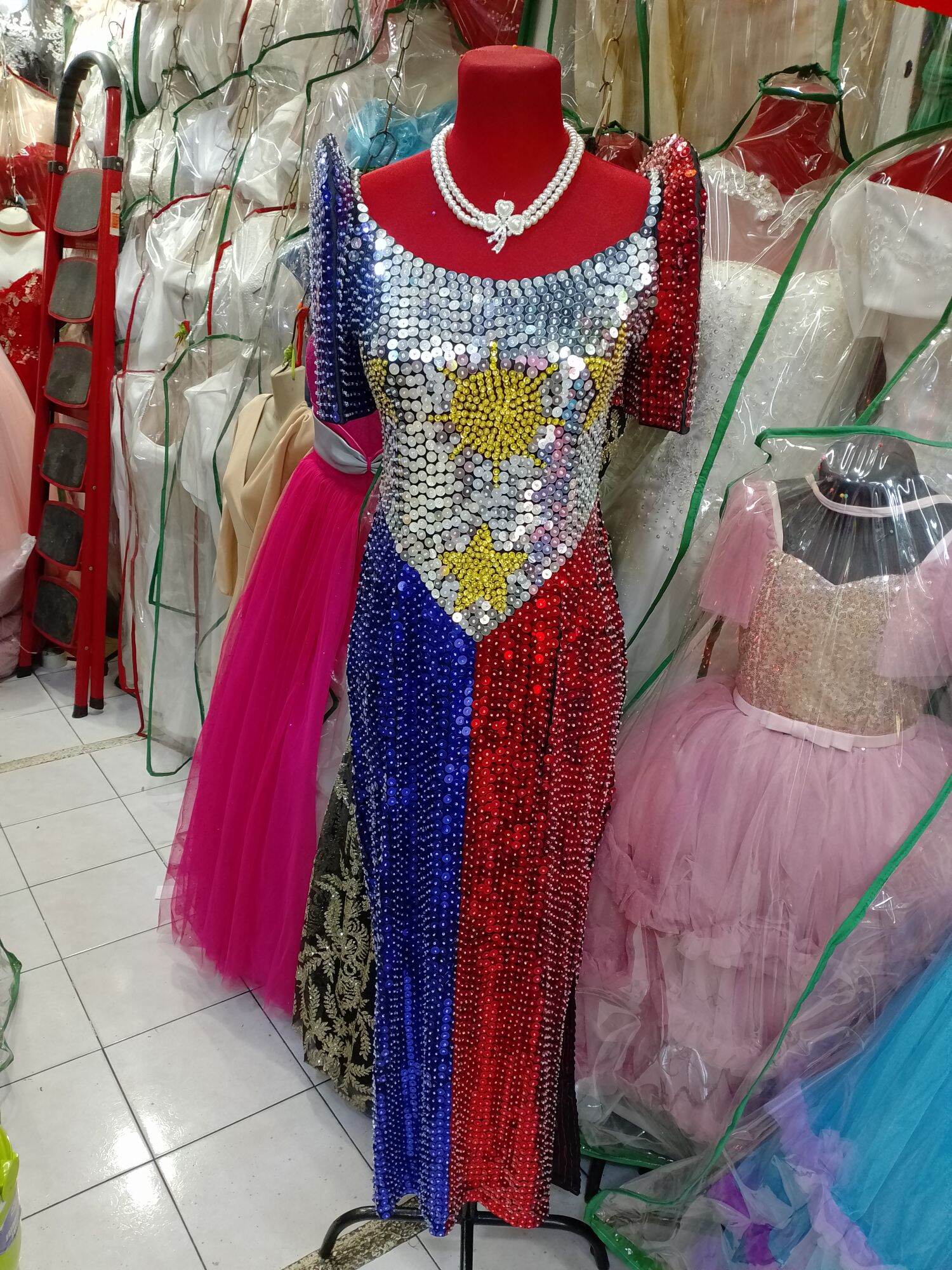 filipiniana dress flag design Philippine Flag Inspired