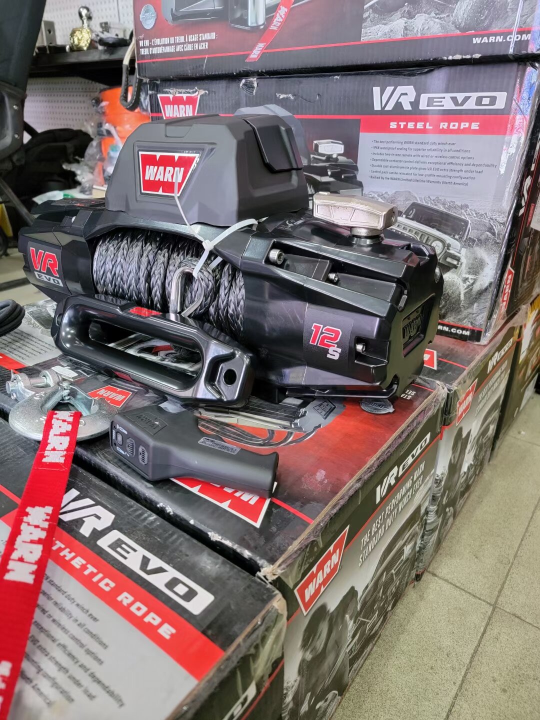 Imported 12S Warn Winch 12000 Pounds SelfHelp offRoad Trailer Car