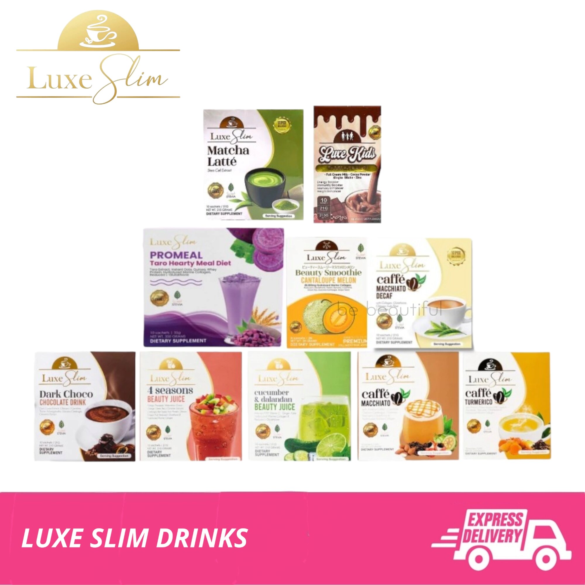 Luxe Slim Matcha Latte  Filipino Dietary Supplements NZ – Bini Beauty NZ