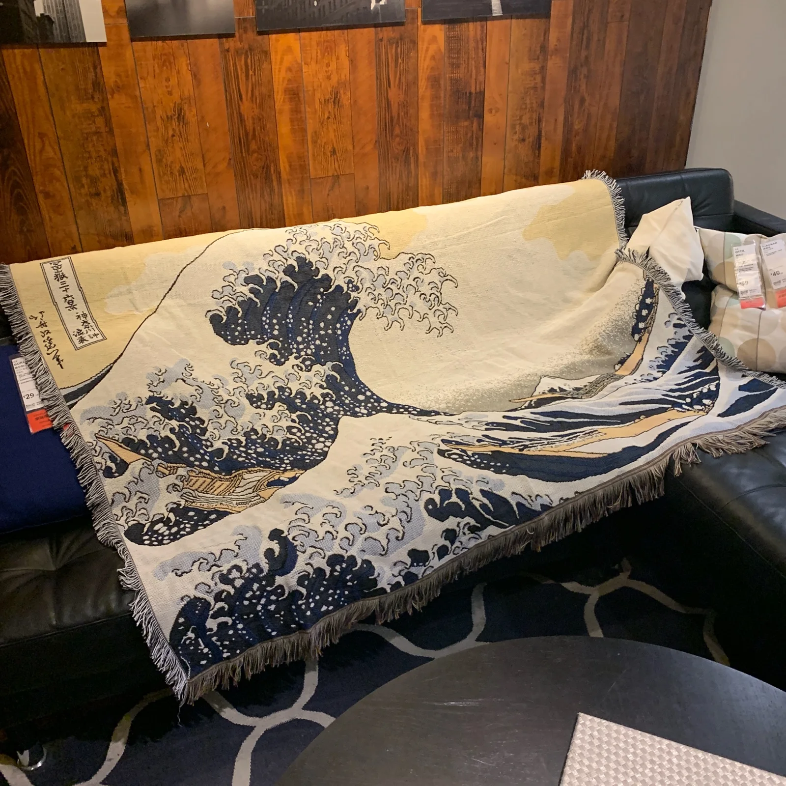 The Great Wave off Kanagawa Japanese Style Ukiyo-E Landscape Art Sofa Cover Blanket Decorative Blanket Picnic Blanket