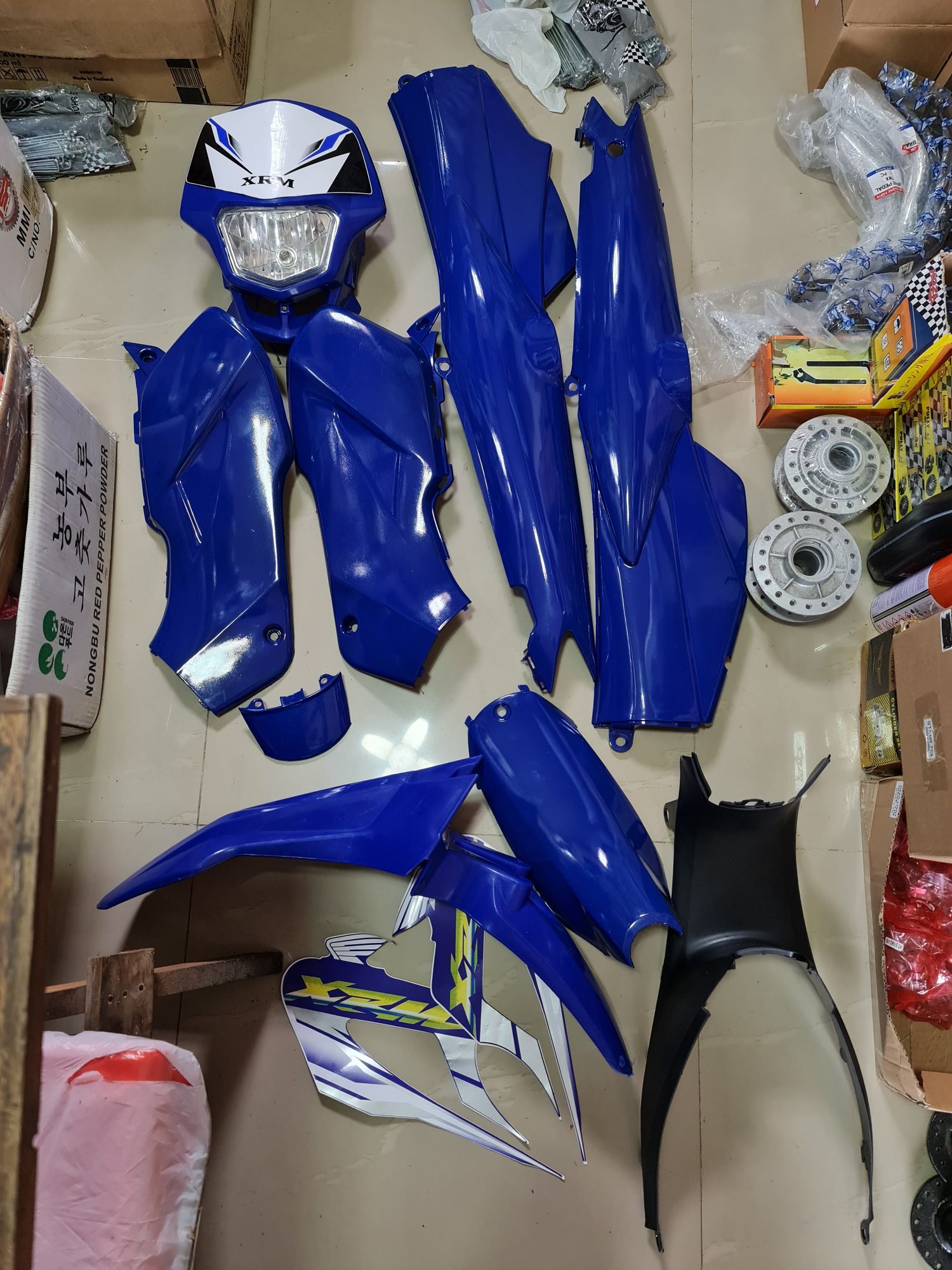 XRM 110 Fairings set blue | Lazada PH
