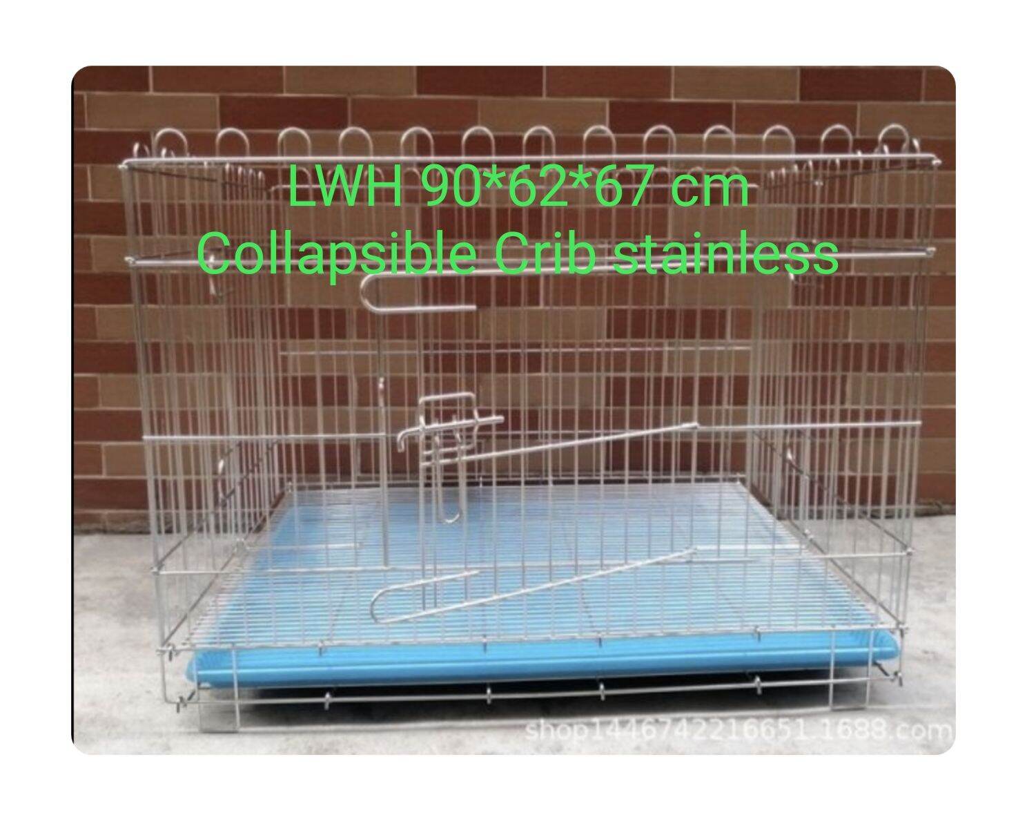 crib type dog cage stainless foldable Lazada PH
