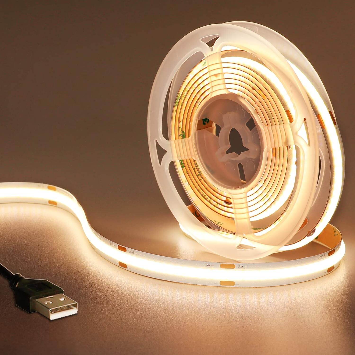 5V USB LED COB Strip White Warm White LED Strip Light TV Background Lighting Tape Home Decor Lamp 1- 5m LED String Light. 