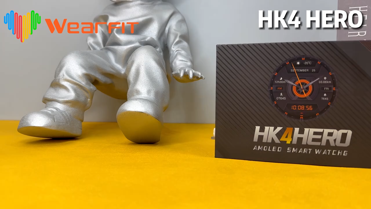 New HK4 Hero Smart Watch AMOLED 1.5 Inch Ltpo 2.5D Amplitude Mens NFC  Wireless Charging