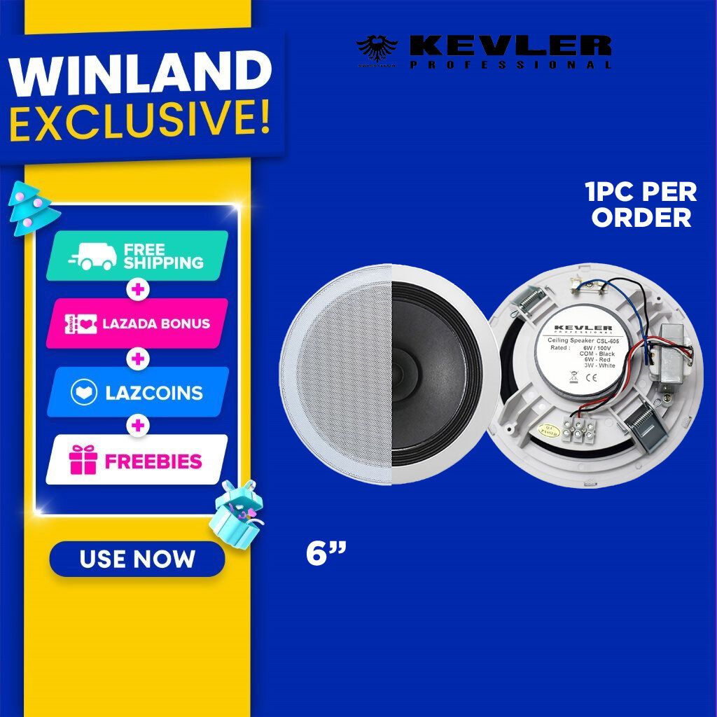 KEVLER Dual Cone Frameless Ceiling Speaker, 6inch, 3W & 6