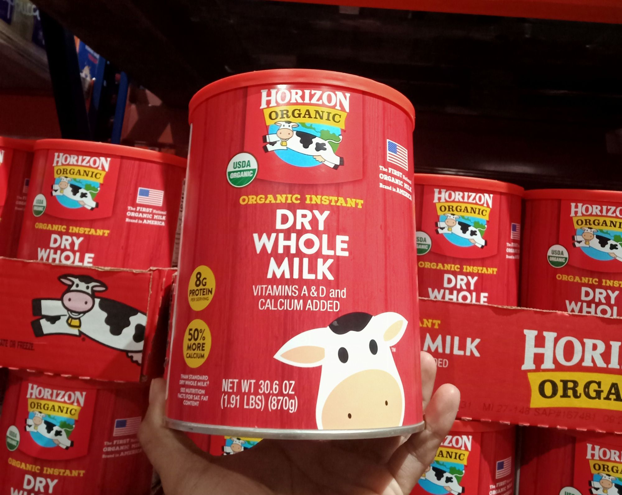Horizon organic dry whole milk 870g