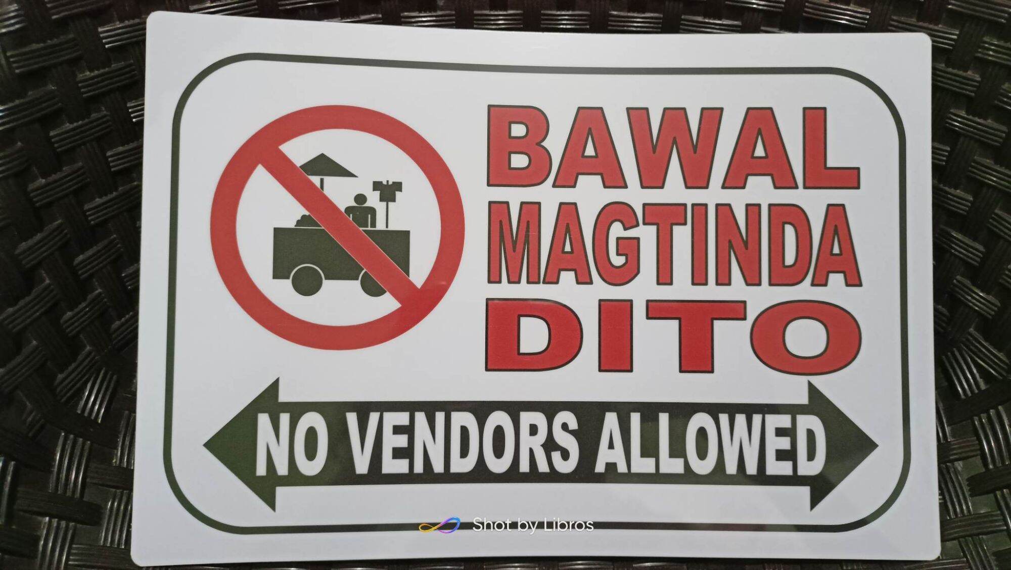 No Vendors Allowed Signage A4 Size PVC Plastic | Lazada PH