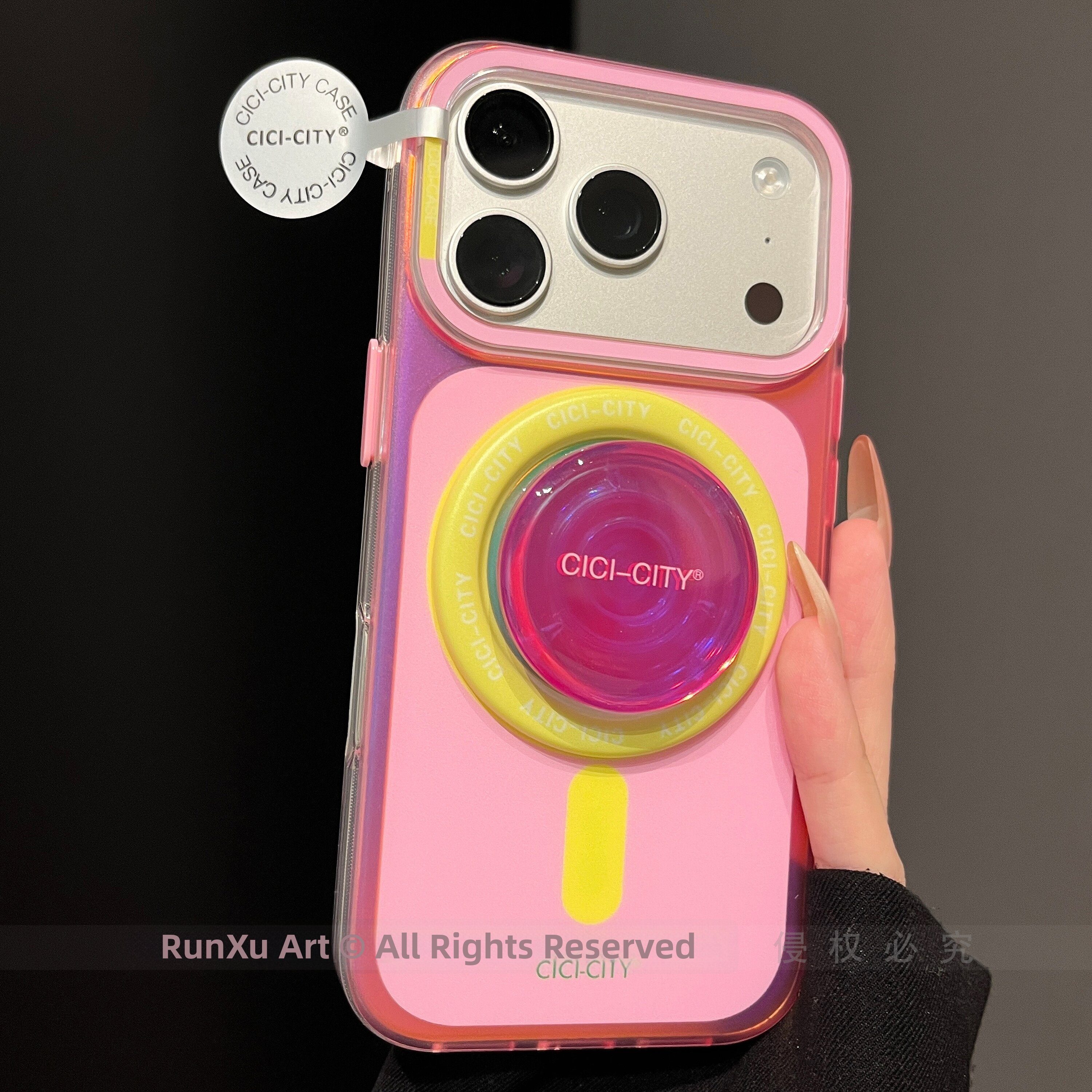Daiso Green Smartphone Shoulder Strap with Transparent Sheet 