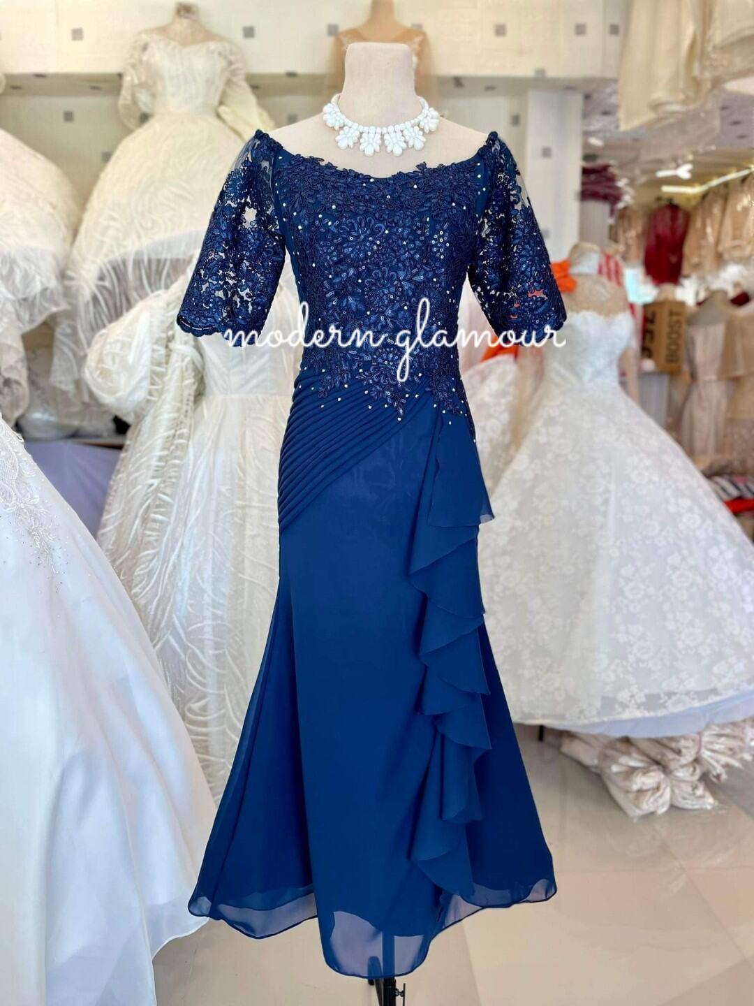 Royal blue gown store for principal sponsor