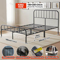 Luxury Iron Bed Frame Metal Bed Frame With Headboard Thicken Steel Bed Frame Iron Bedstead Home