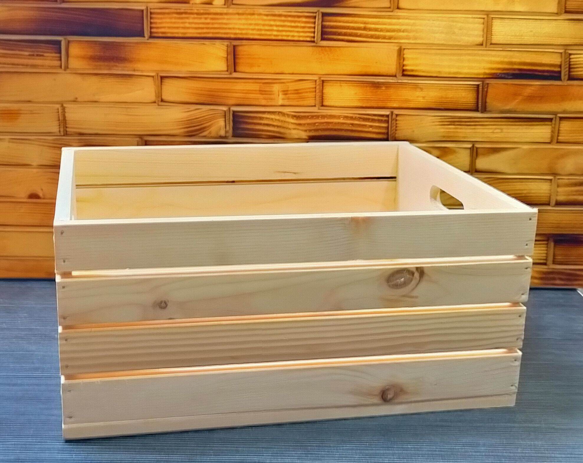 Wooden Crate Box Storage Bin