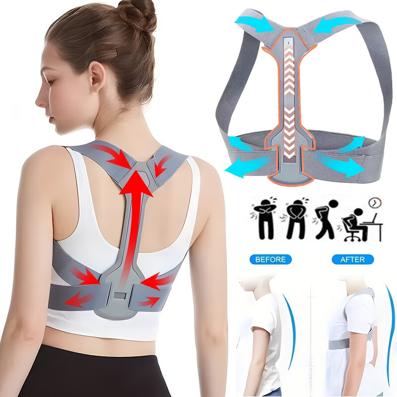 FOCANO Posture Corrector Belt - Adjustable Back Support Strap