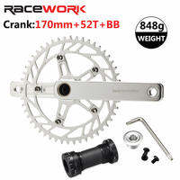 RACEWORK | Road and Foldable Bicycle Crankset Single Chainring Aluminum Direct Mount