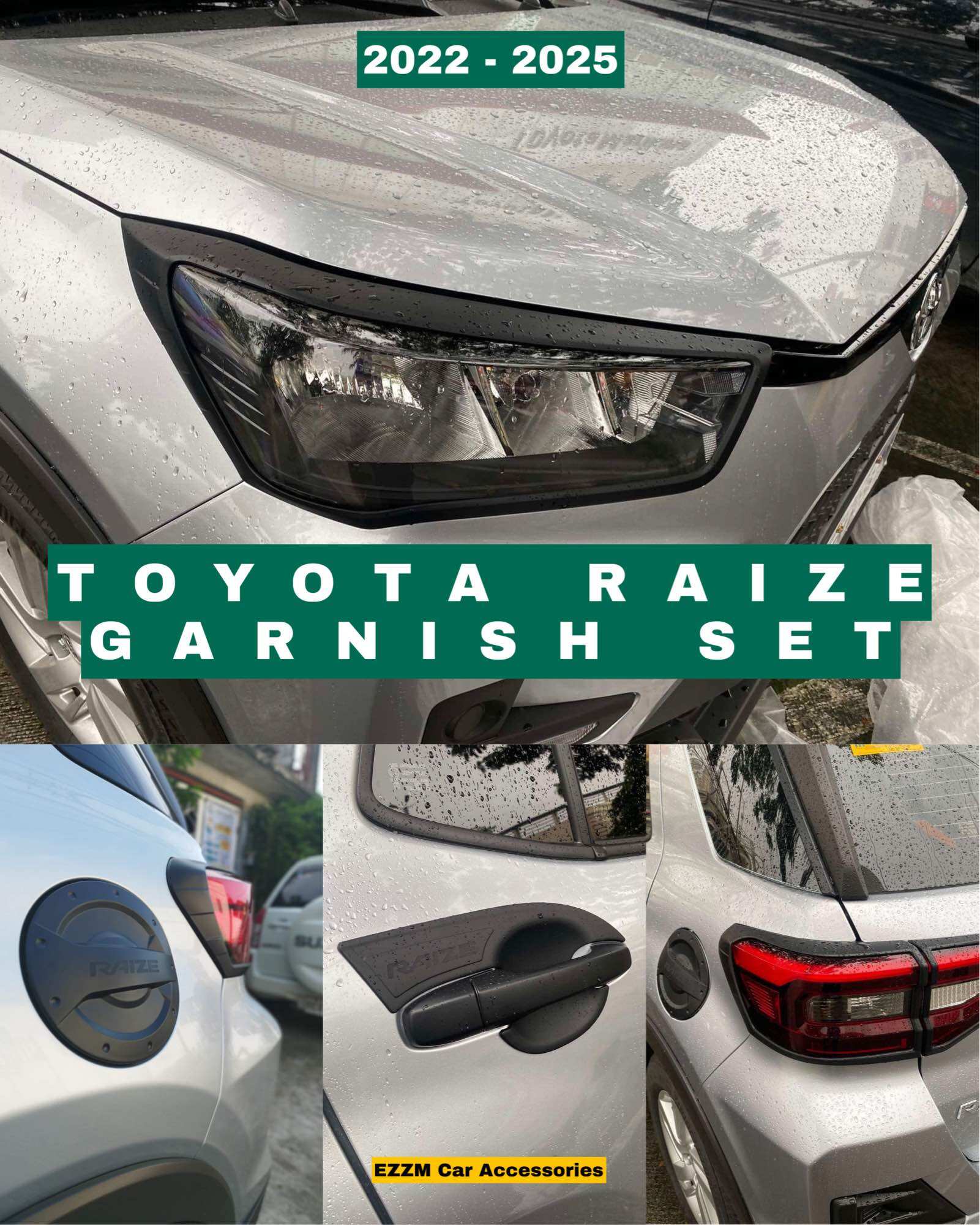 パーツ Toyota Raize Garnish for Vehicles Toyota RAIZE Garnish Set 2022 - 2025 (Thailand Made) | Lazada
