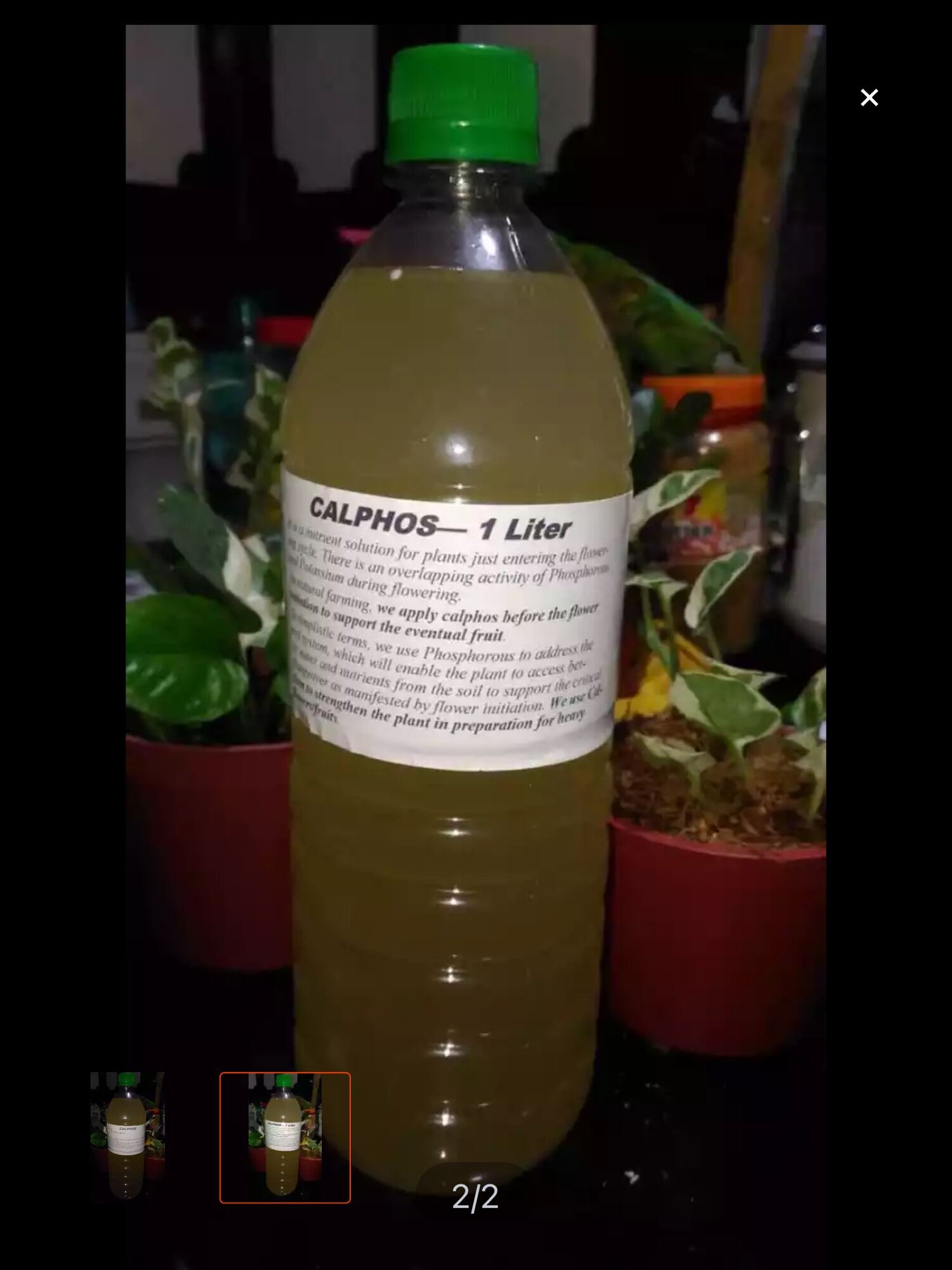 Calphos Organic Flowering Liquid Fertilizer - 1L Foliar Solution