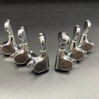 Tuning Pegs Acoustic/Electric Guitar Machine Head Tuner Enclosed Chrome Guitar Tuning Peg Set