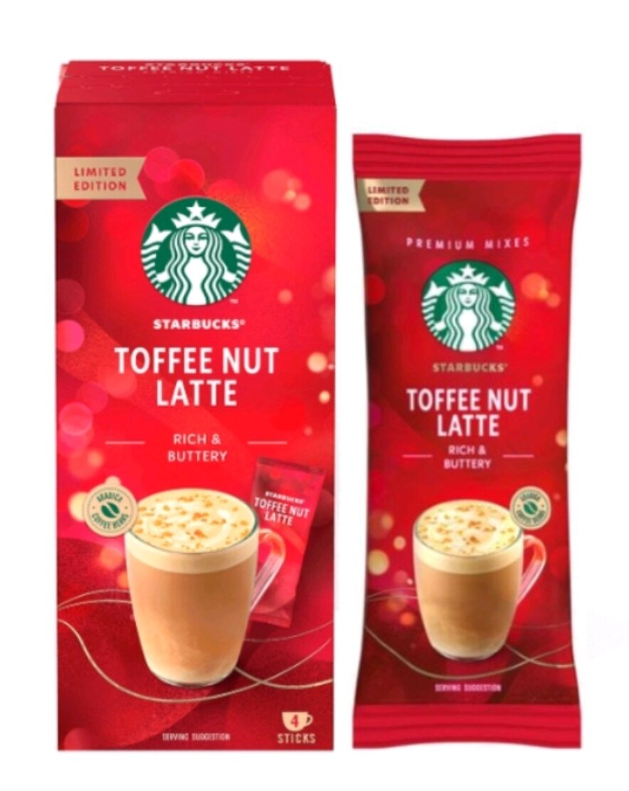 Starbucks Toffee Nut Latte Instant Mix, 4 Sachets Lazada PH