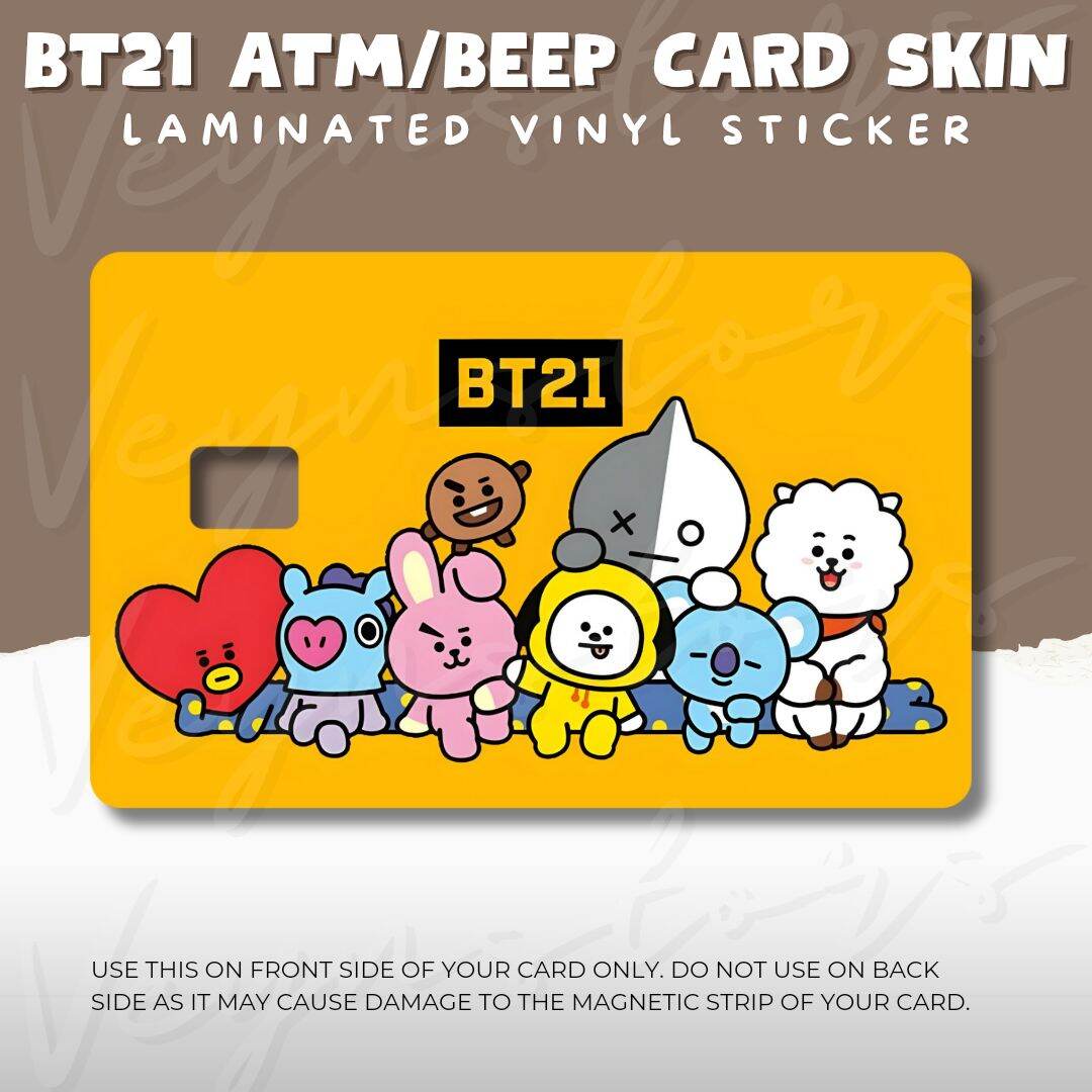 BTS BT21 ATM - CREDIT, DEBIT, BEEP, LOYALTY CARD SKIN WATERPROOF ...