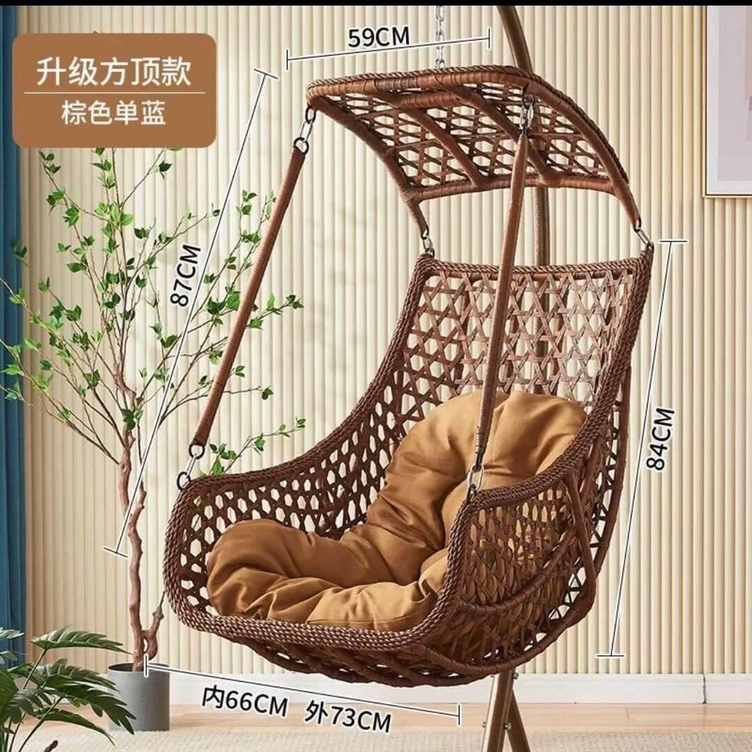 Rattan Hanging Basket Chair Swing Indoor Outdoor Hammock Cradle Balcony Lazada PH