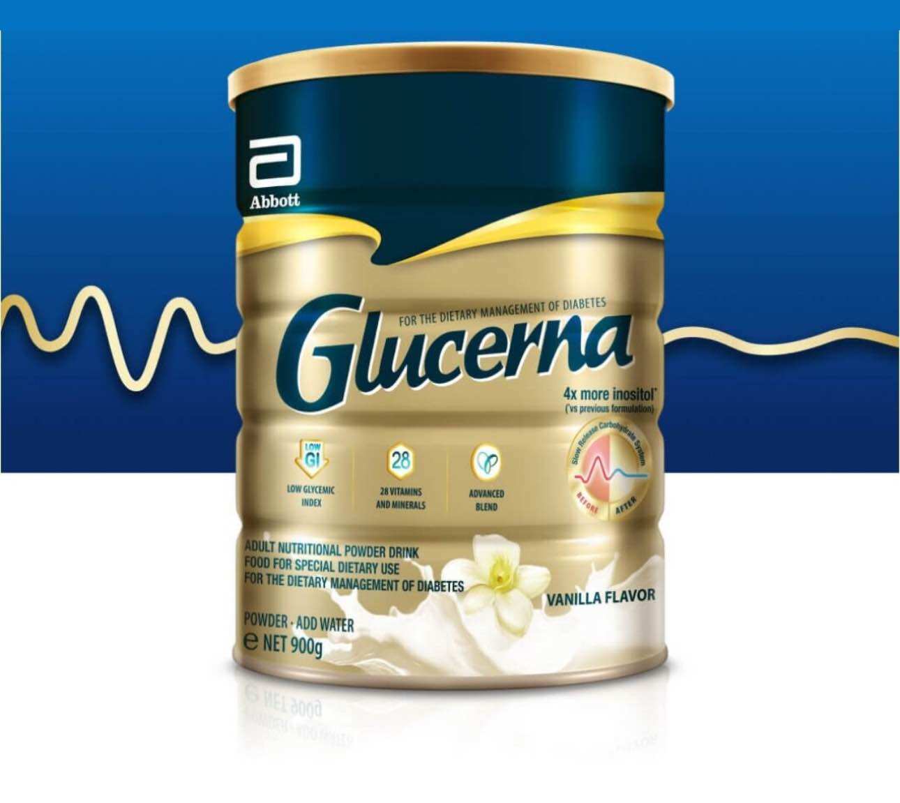 Glucerna SR Triple Care Vanilla 900g - Powdered Milk - Adult Supplement