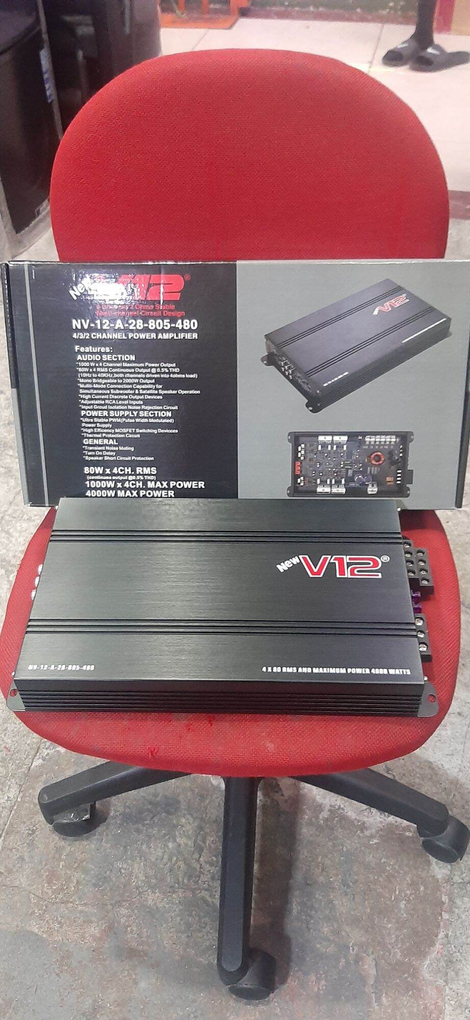 ORIGINAL V12 car amplifier 4000w Lazada PH